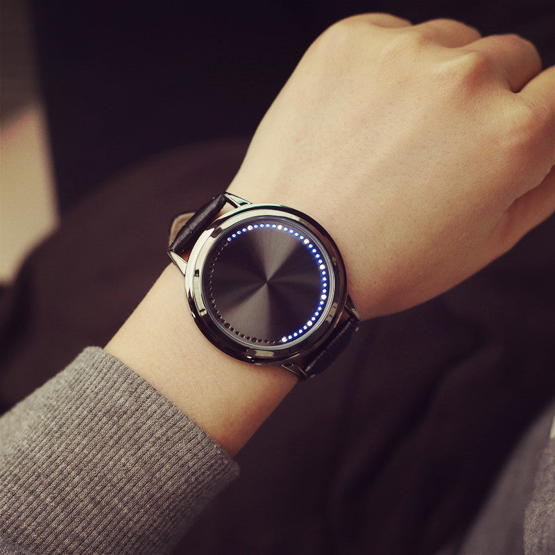 Leather Waterproof LED Watch