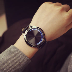 Leather Waterproof LED Watch