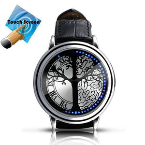 Leather Waterproof LED Watch