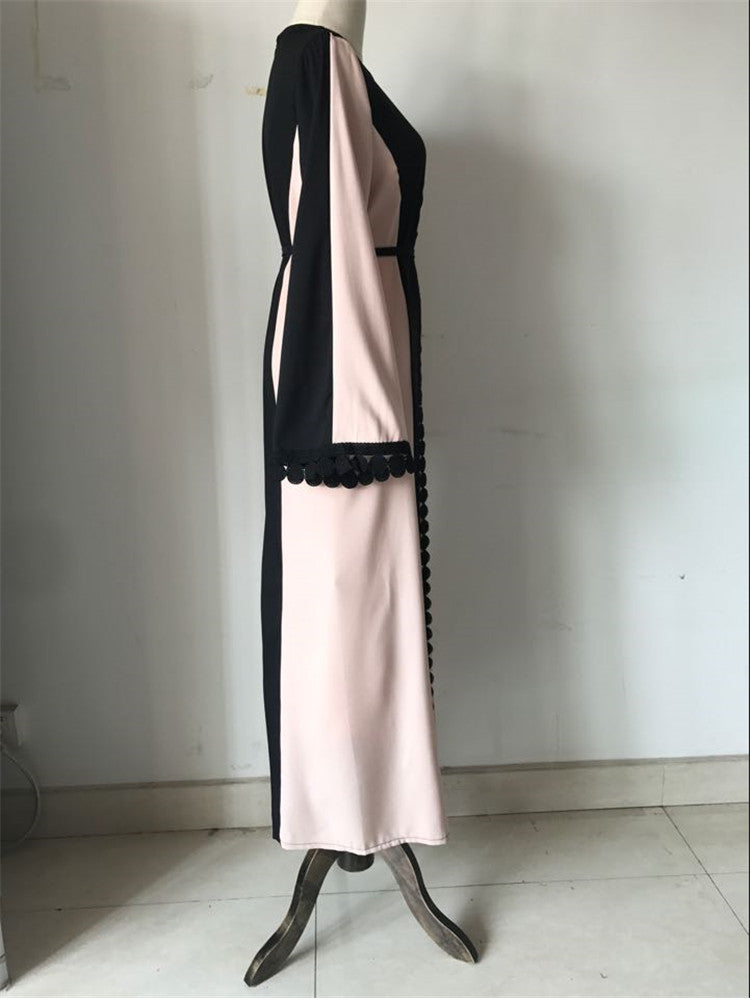 Muslim Open Abaya Dress Elegant Cotten Linen Lace Cardigan Long Robe Kimono Jubah Ramadan Arabic Turkish Islamic Prayer Clothing