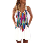Hot Colorful Feather Dress