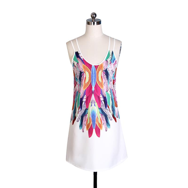 Hot Colorful Feather Dress