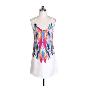 Hot Colorful Feather Dress