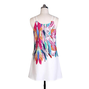 Hot Colorful Feather Dress