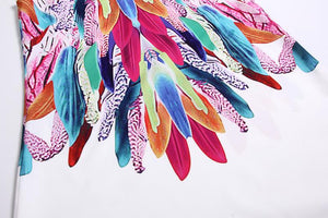 Hot Colorful Feather Dress