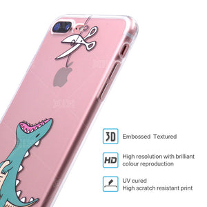 Cute Dinosaur Soft Cover iPhone
