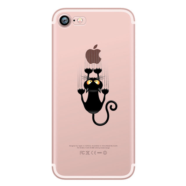 Cute Animals Soft Silicon Case Cover for IPhone 7 6 6S 8 Plus 5S SE X