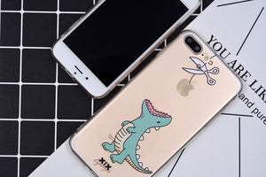 Cute Dinosaur Soft Cover iPhone