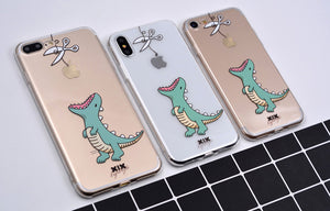 Cute Dinosaur Soft Cover iPhone