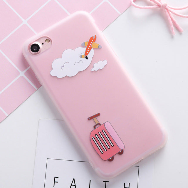 Colorful Cute case for iPhone 8 7 5 5S SE 6 6S
