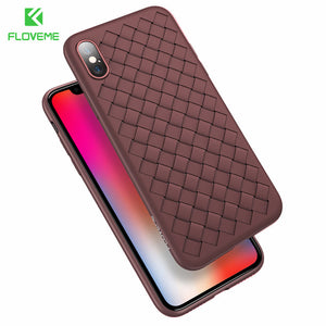 Luxury Grid Weaving Cases For iPhone 6 6s 7 8 Plus X Cover