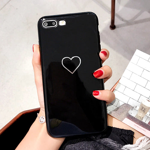 Lovely Heart Painted Phone Case For iphone 6 7 8 Case