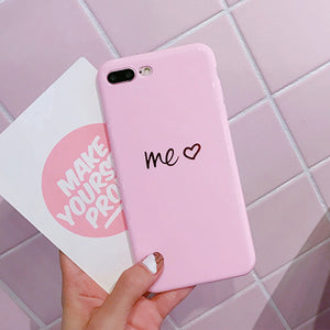 Lovely Heart Painted Phone Case For iphone 6 7 8 Case