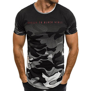 Mens camouflage fitness t-shirt