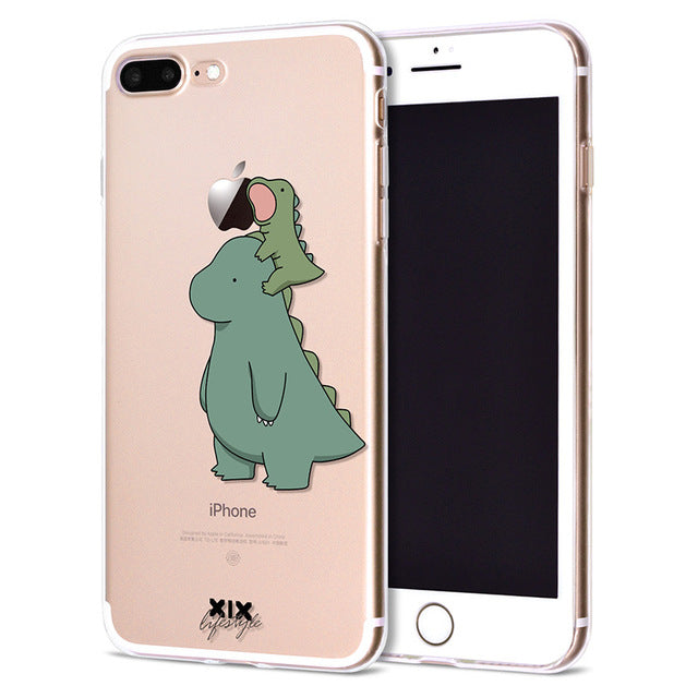 Cute Dinosaur Soft Cover iPhone