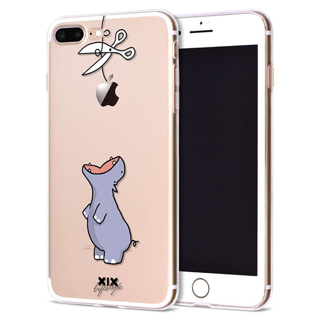 Cute Dinosaur Soft Cover iPhone
