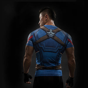 Skull Head/Superhero Fitness T Shirt