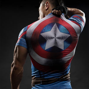 Skull Head/Superhero Fitness T Shirt