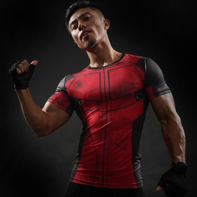 Skull Head/Superhero Fitness T Shirt
