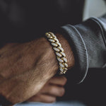 top quality micro pave cz cuban link chain size 7" 8" 9" boy men hip hop bling iced out wide big cz Miami chain bracelet bling