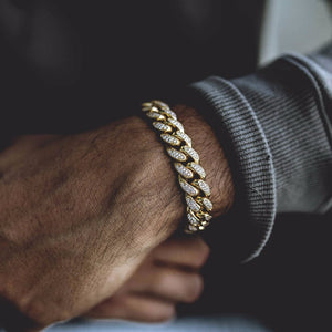 top quality micro pave cz cuban link chain size 7" 8" 9" boy men hip hop bling iced out wide big cz Miami chain bracelet bling
