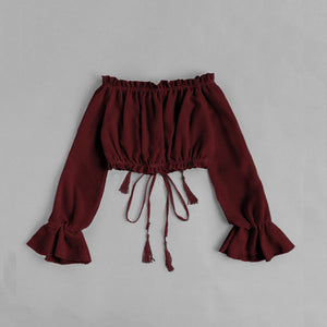 Sexy Off Shoulder Cropped Top