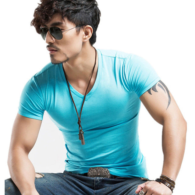 V neck Men's T Shirt