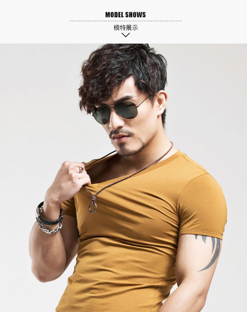 V neck Men's T Shirt