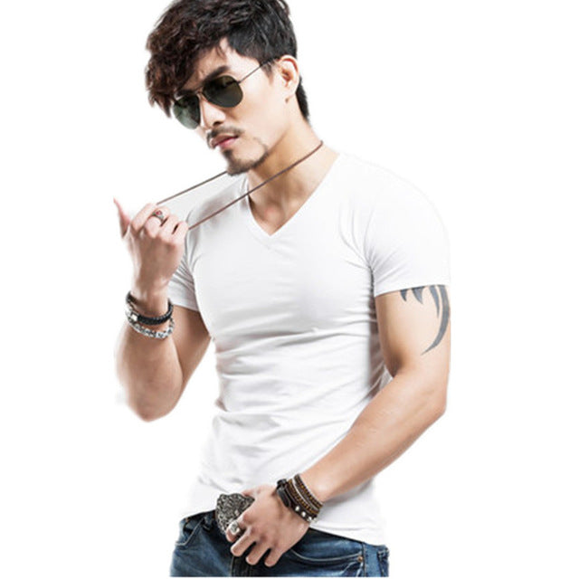 V neck Men's T Shirt