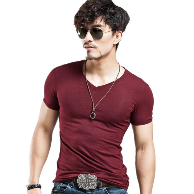V neck Men's T Shirt
