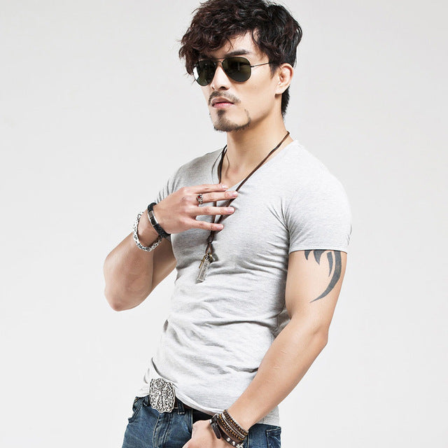 V neck Men's T Shirt