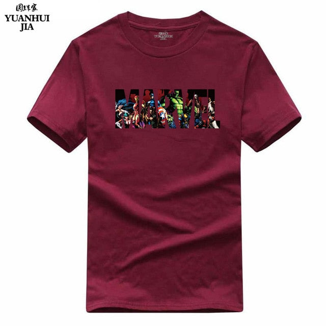 2017 New Fashion MARVEL t-Shirt men cotton short sleeves Casual male tshirt marvel t shirts men tops tees Free shipping