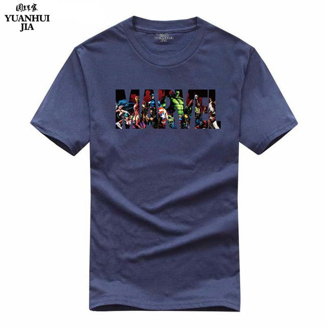 2017 New Fashion MARVEL t-Shirt men cotton short sleeves Casual male tshirt marvel t shirts men tops tees Free shipping