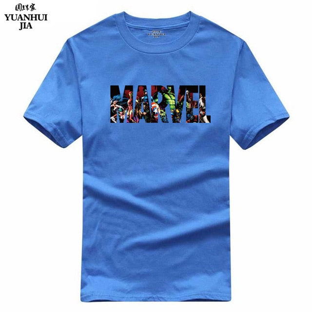 2017 New Fashion MARVEL t-Shirt men cotton short sleeves Casual male tshirt marvel t shirts men tops tees Free shipping