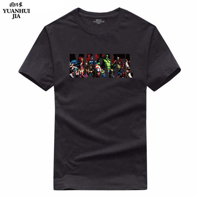 2017 New Fashion MARVEL t-Shirt men cotton short sleeves Casual male tshirt marvel t shirts men tops tees Free shipping