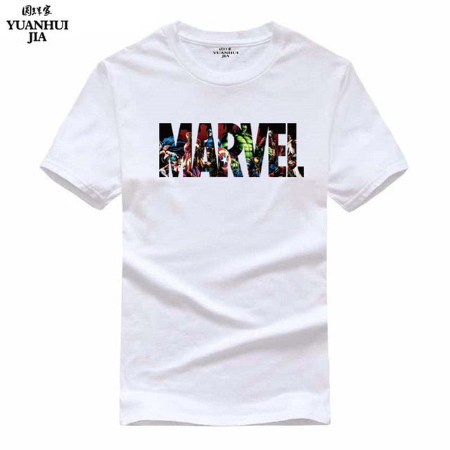 2017 New Fashion MARVEL t-Shirt men cotton short sleeves Casual male tshirt marvel t shirts men tops tees Free shipping