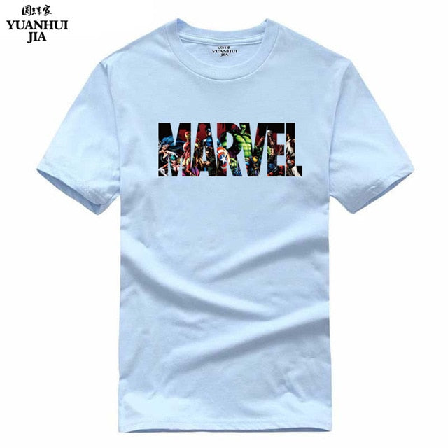 2017 New Fashion MARVEL t-Shirt men cotton short sleeves Casual male tshirt marvel t shirts men tops tees Free shipping
