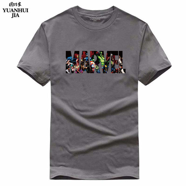 2017 New Fashion MARVEL t-Shirt men cotton short sleeves Casual male tshirt marvel t shirts men tops tees Free shipping
