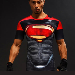 Skull Head/Superhero Fitness T Shirt