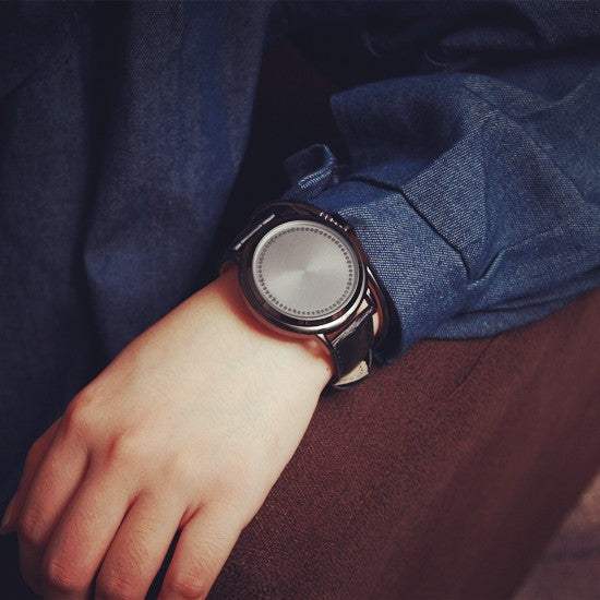 Leather Waterproof LED Watch