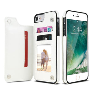 Multi Card Holders Case Cover For iPhone 8 7 6 6s Plus X Shells