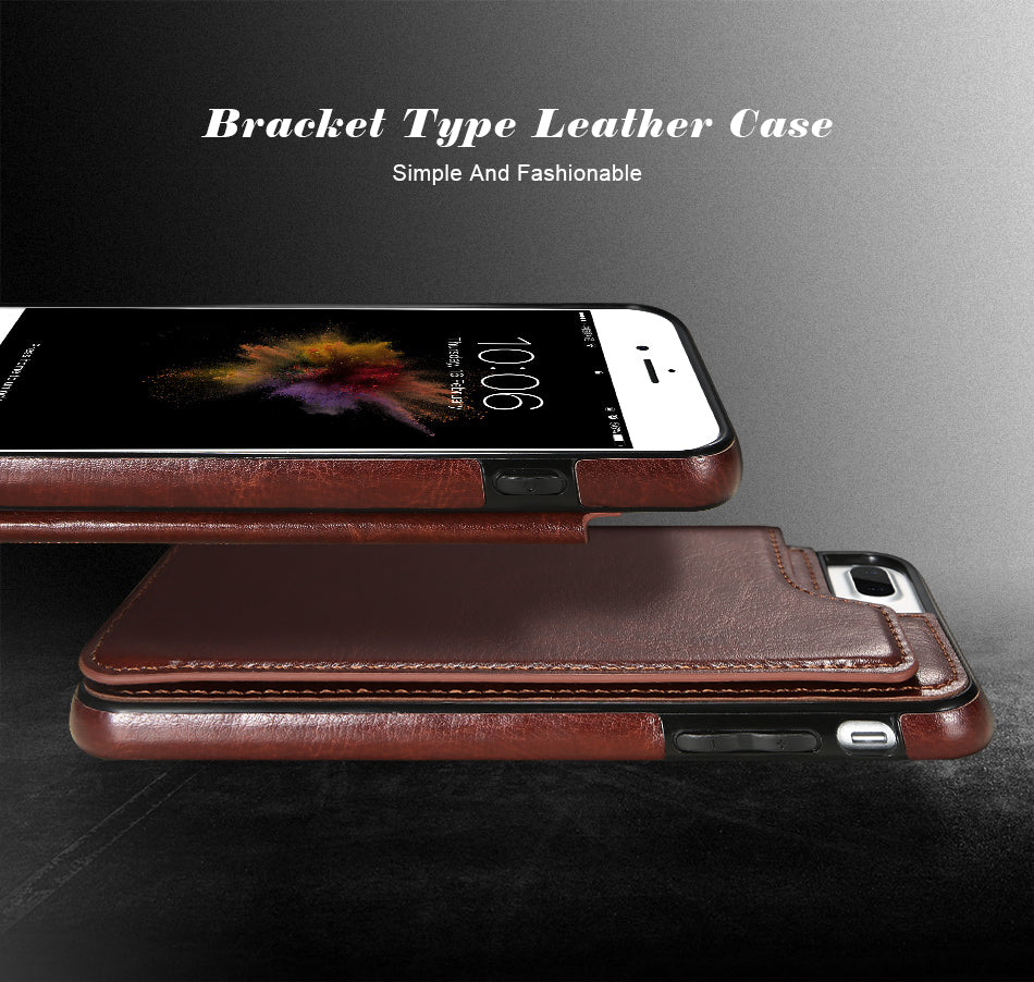 Multi Card Holders Case Cover For iPhone 8 7 6 6s Plus X Shells