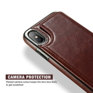 Multi Card Holders Case Cover For iPhone 8 7 6 6s Plus X Shells