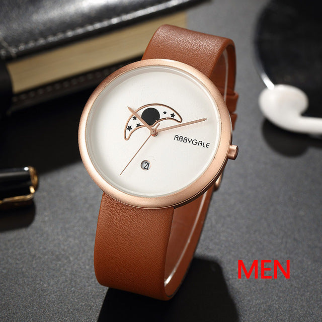 Unisex Moon Minimalist Watch