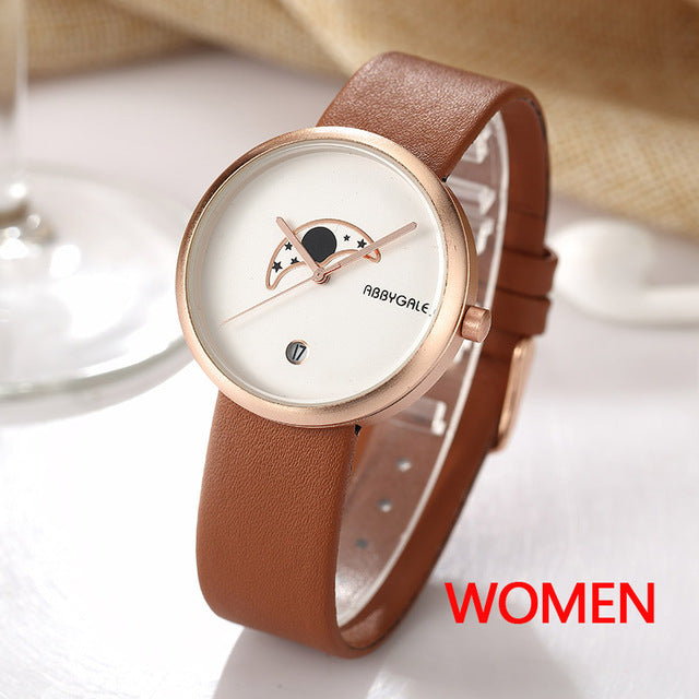 Unisex Moon Minimalist Watch