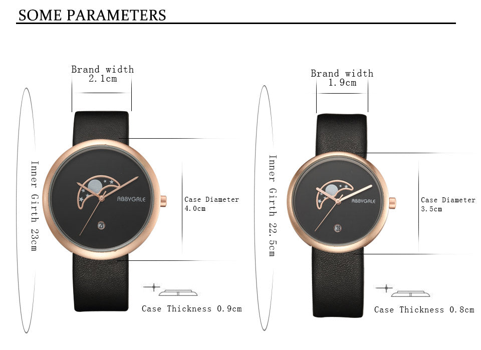 Unisex Moon Minimalist Watch