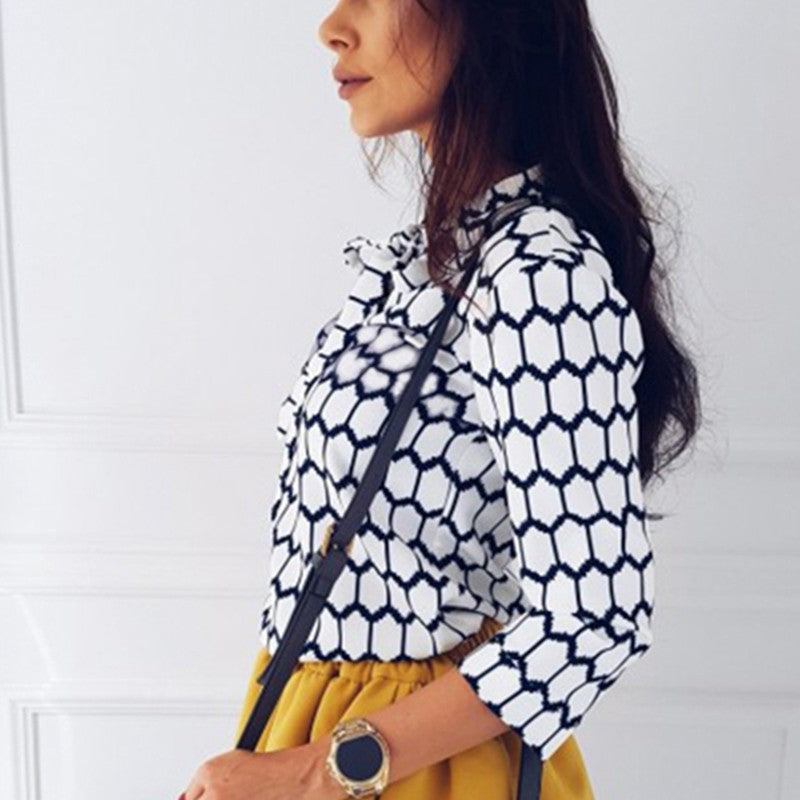Hot White Snake Skin Blouse