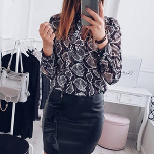 Hot White Snake Skin Blouse