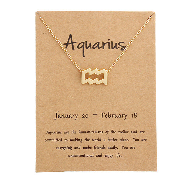 Zodiac Sign Necklace for Women
