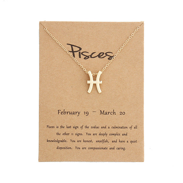 Zodiac Sign Necklace for Women